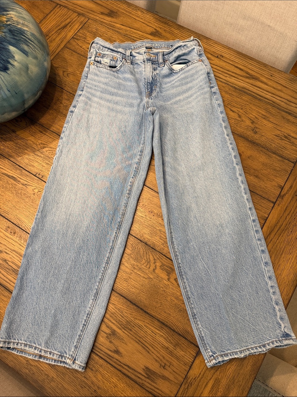 American Eagle Outfitters Light Blue Straight Leg Jeans